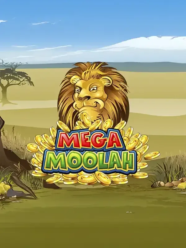Mega Moolah progressive jackpot pokie tile at Realz Casino